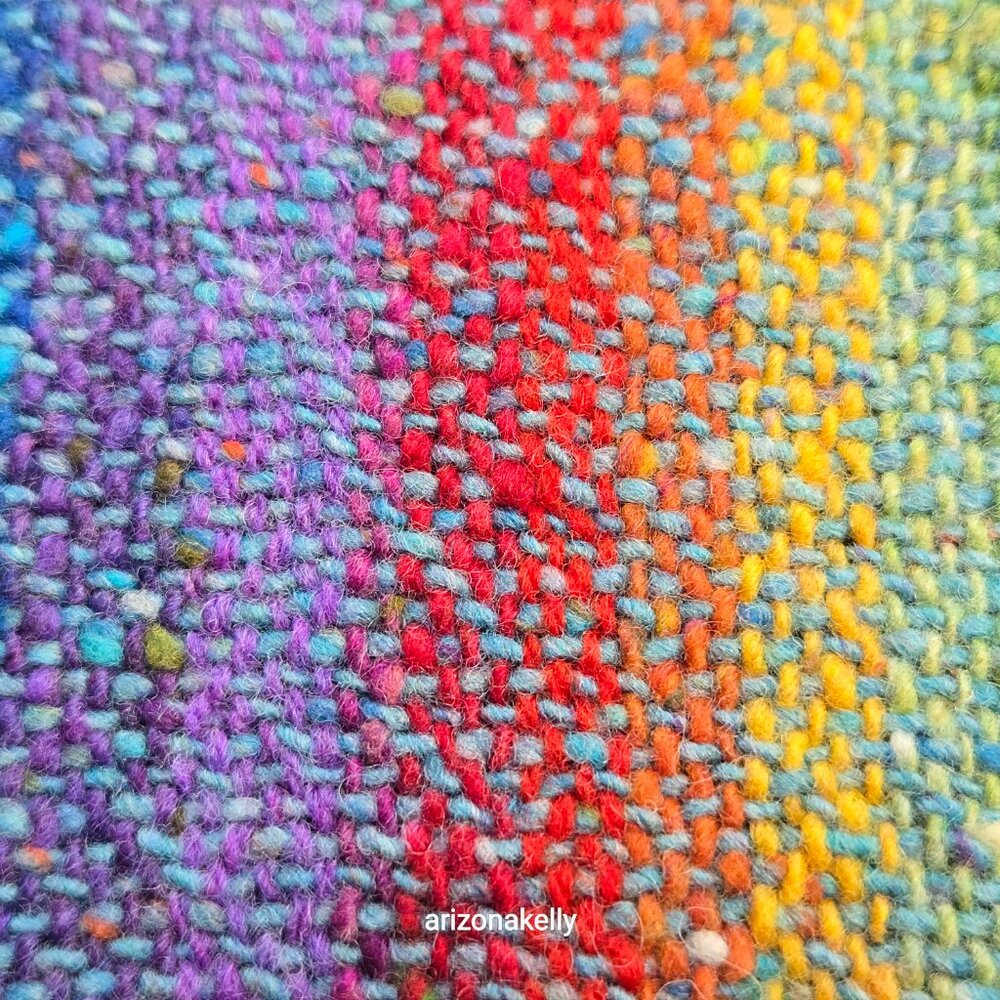 NWOT Handwoven Merino Wool Colorful Stripe Scarf Ireland - Picture 6 of 9